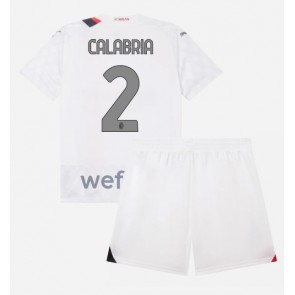 AC Milan Davide Calabria #2 Replika Babytøj Udebanesæt Børn 2023-24 Kortærmet (+ Korte bukser)